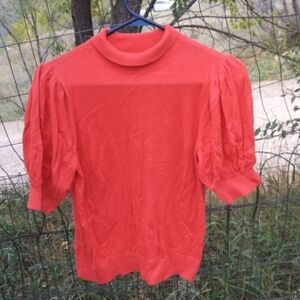Red Short Sleeve Sweater